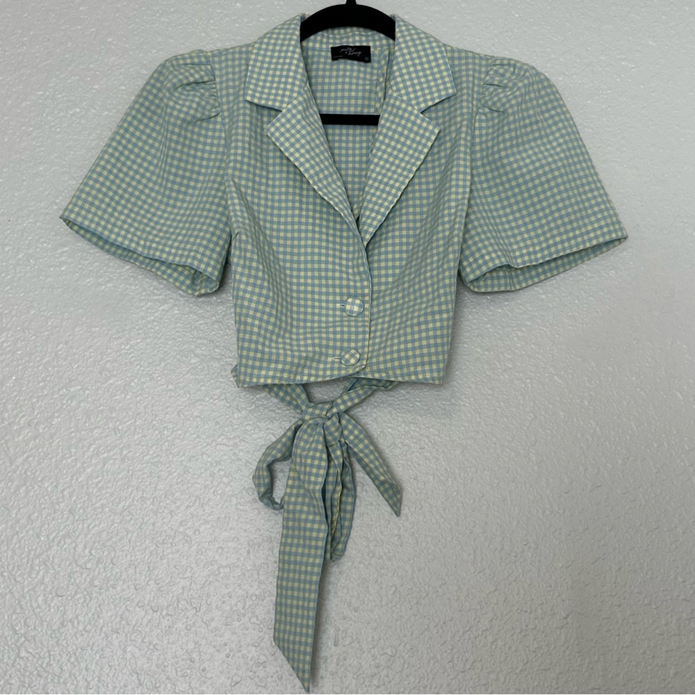 Milk and Honey Gingham Crop Top